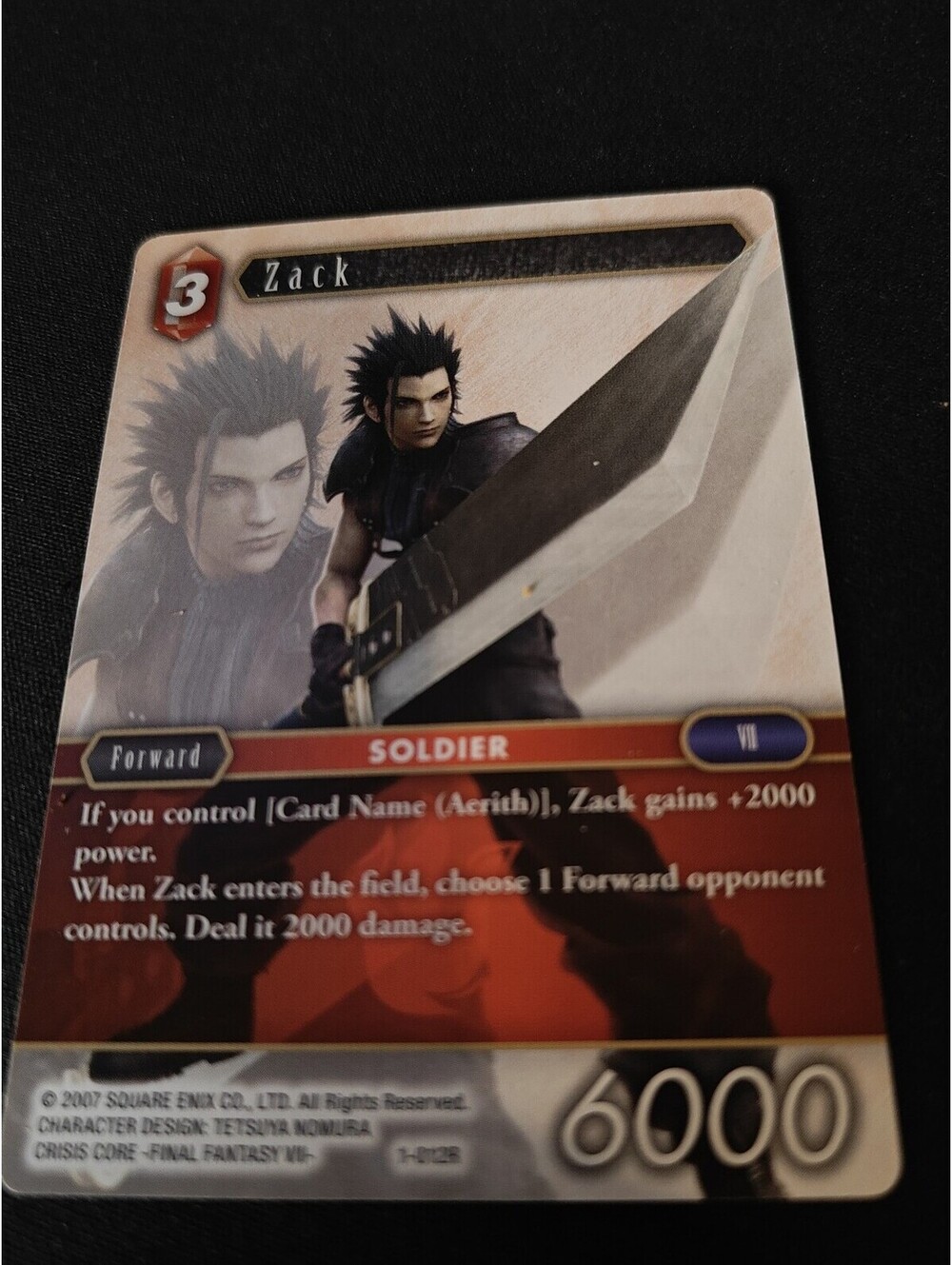 Final Fantasy Zack Foil 1-012R NM Trading Card